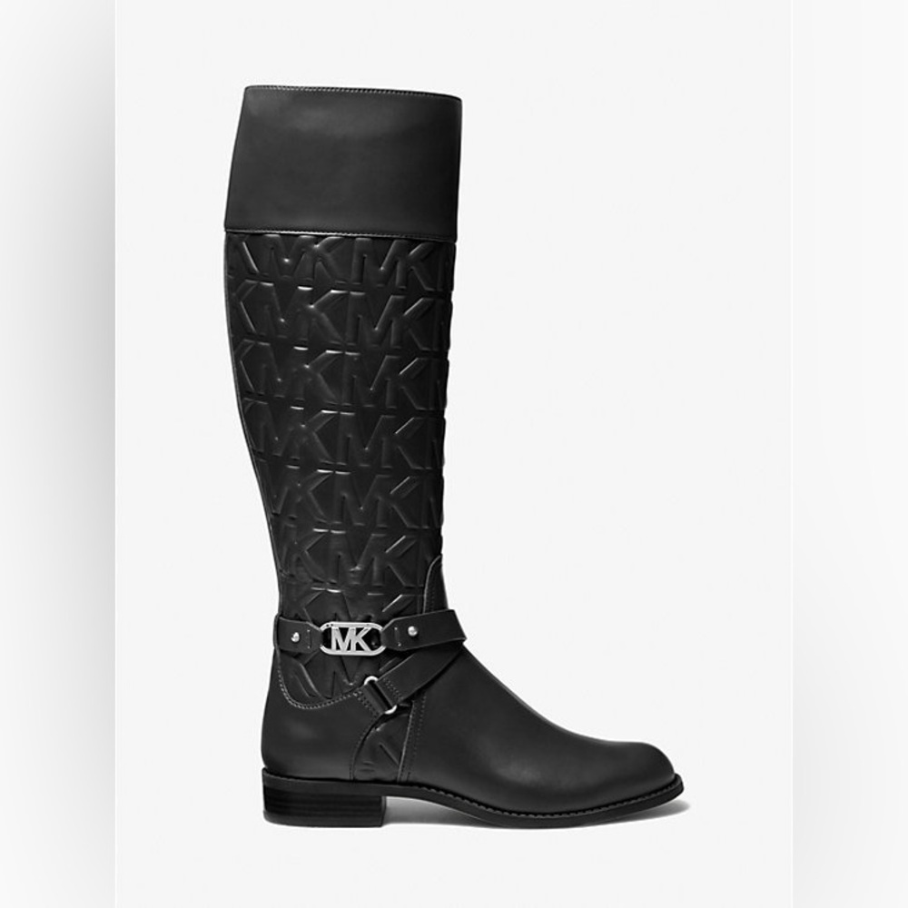 New Michael Kors Kincaid Embossed Riding Boot Sz 8 $345 - Picture 3 of 4